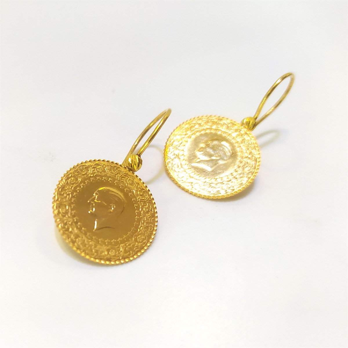 Çeyrekli Küpe 22 Ayar Altın 