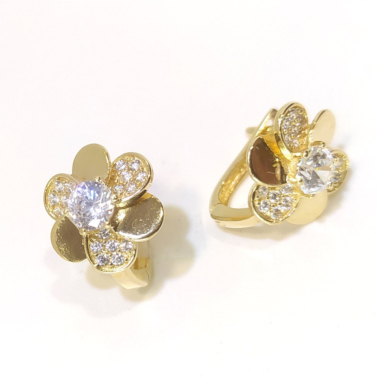 Çiçek Küpe 14 Ayar Altın