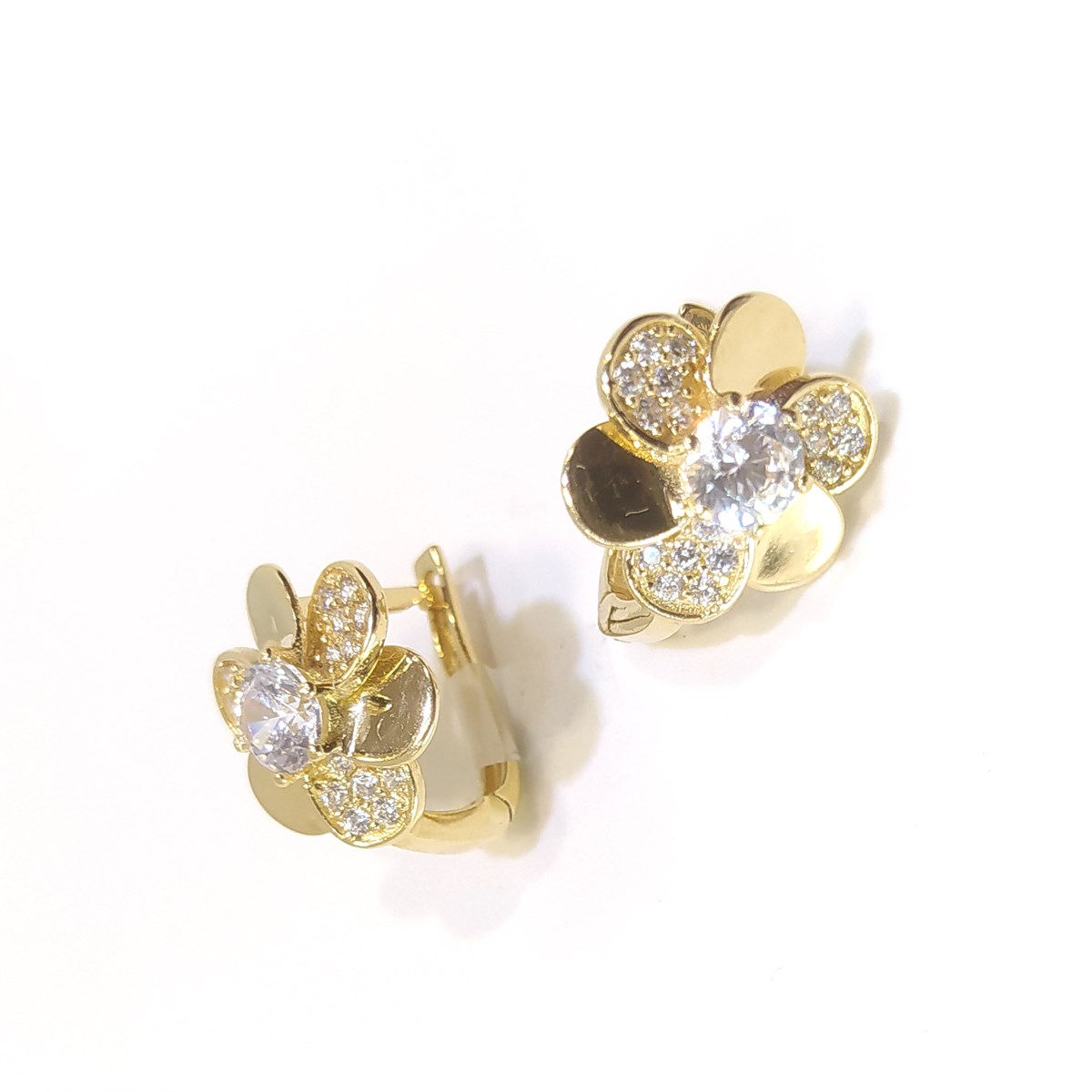 Çiçek Küpe 14 Ayar Altın