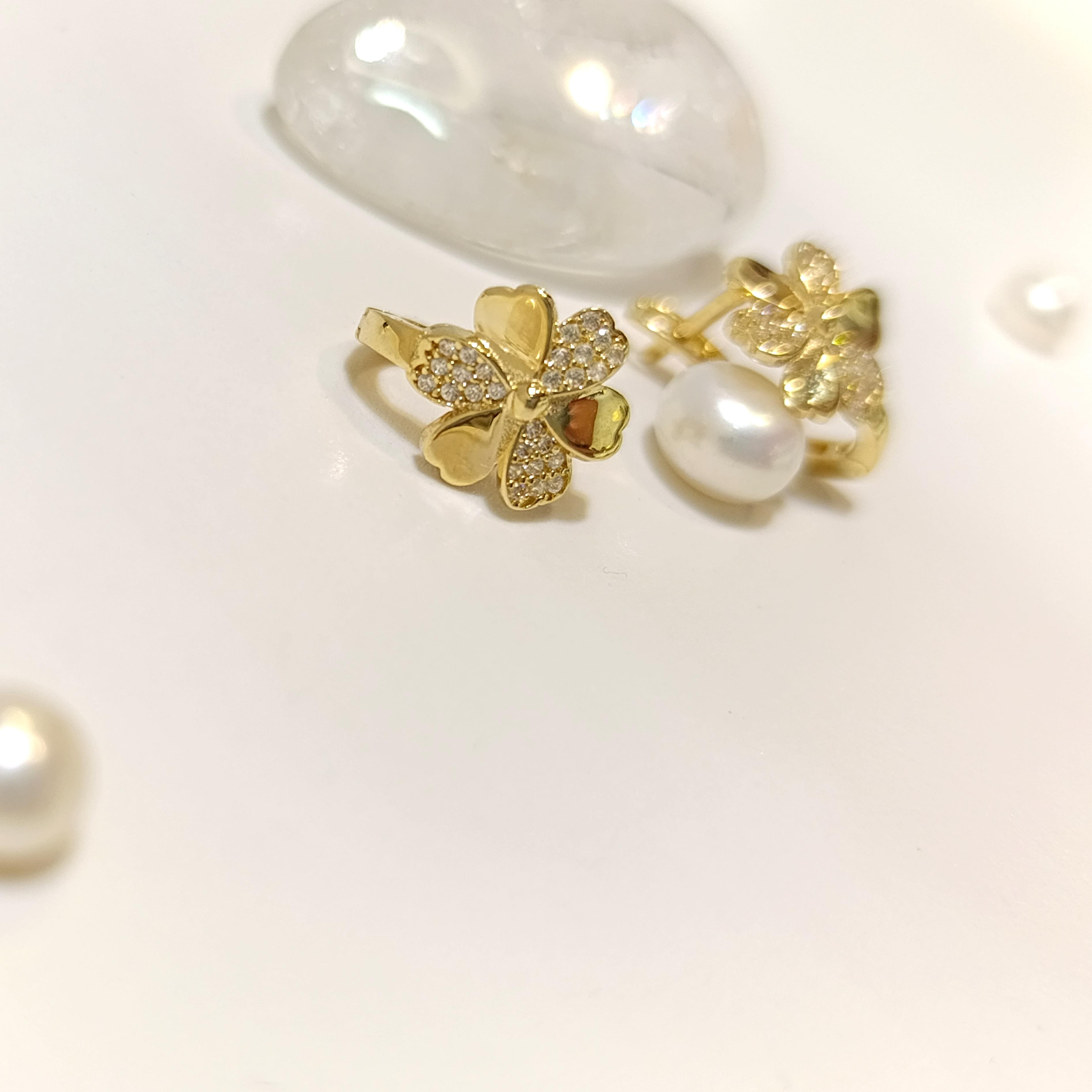 Çiçek Küpe 14 Ayar Altın HD VİDEOLU