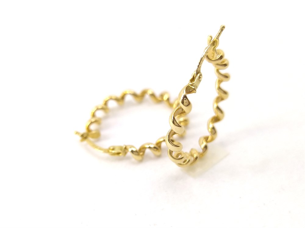 DNA Halka Küpe 14 Ayar Altın