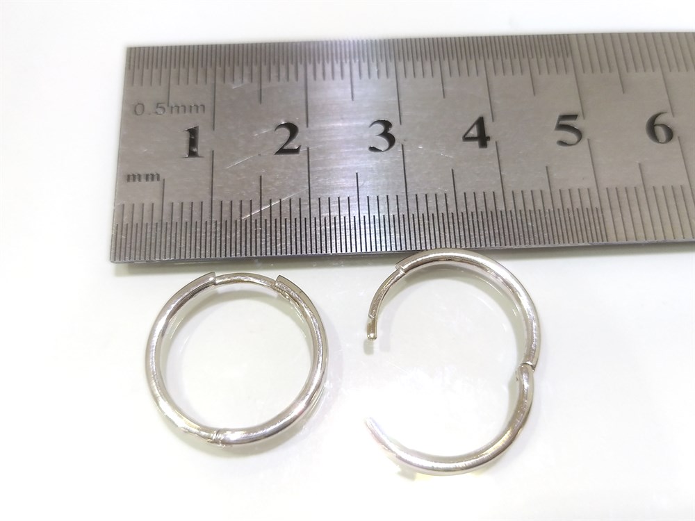 Döküm Halka Küpe  14 Ayar Altın