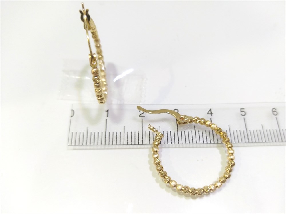 Dorika Toplu Halka Küpe  14 Ayar Altın