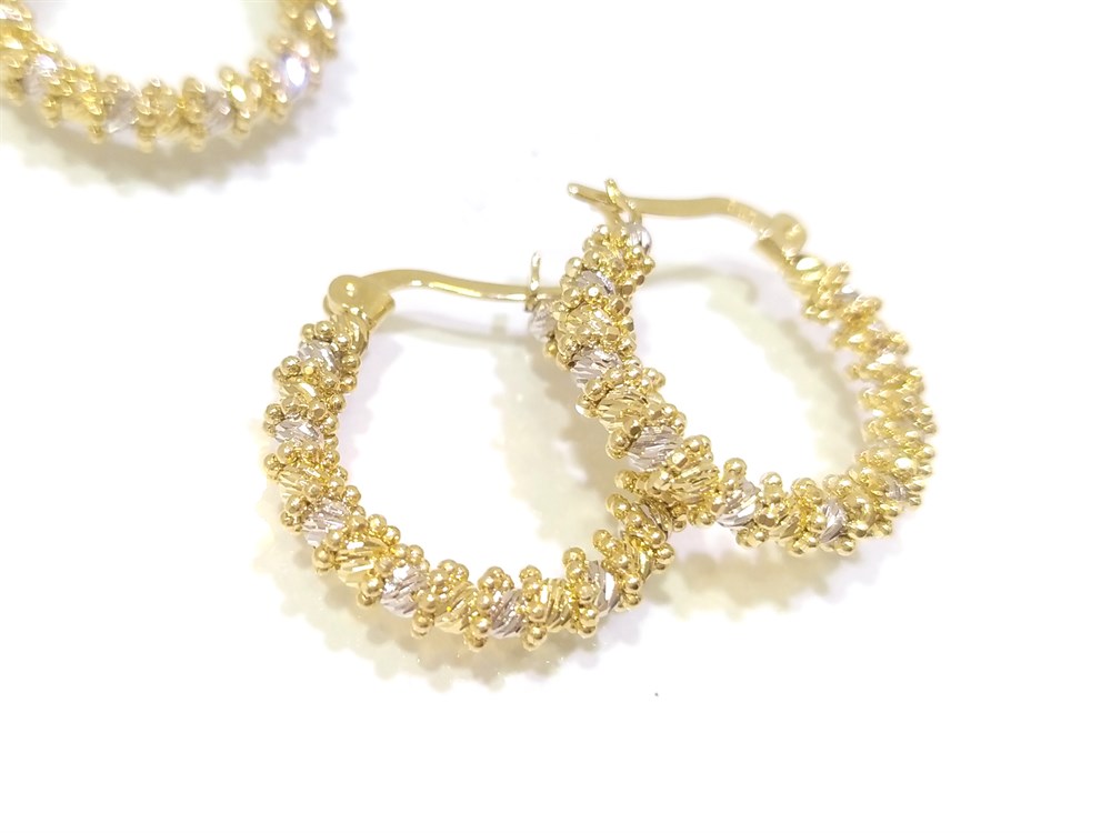 Dorika Toplu Halka Küpe  14 Ayar Altın