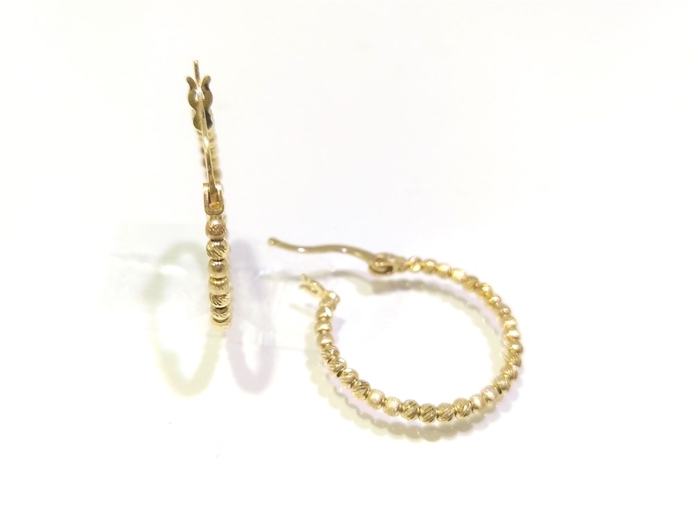 Dorika Toplu Halka Küpe  14 Ayar Altın