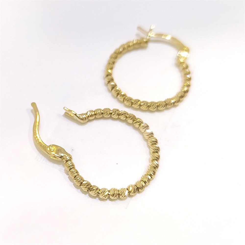 Dorika Toplu Halka Küpe 14 Ayar Altın