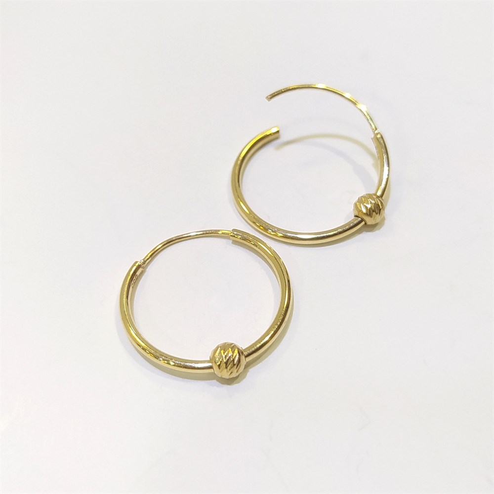 Dorika Toplu Halka Küpe 14 Ayar Altın