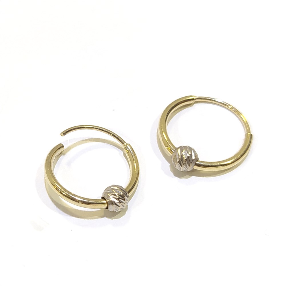 Dorika Toplu Halka Küpe 14 Ayar Altın