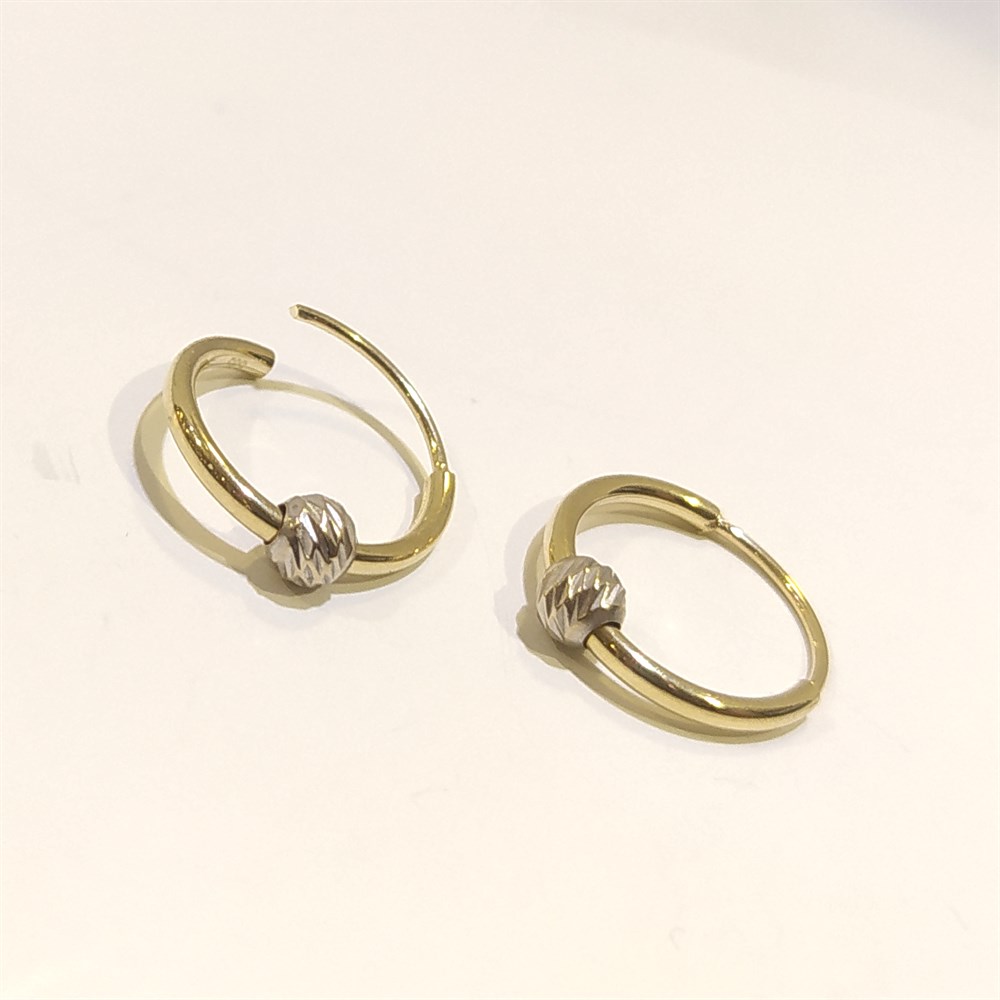 Dorika Toplu Halka Küpe 14 Ayar Altın