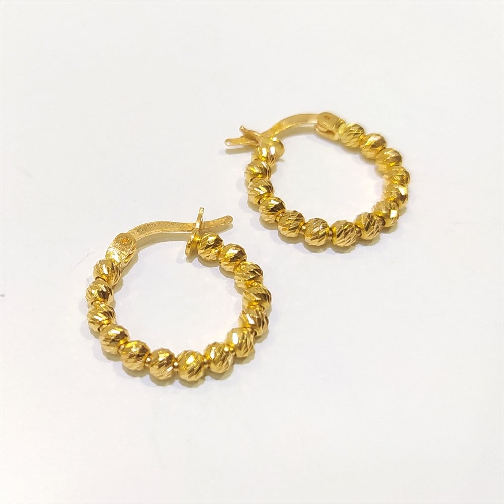 Dorika Toplu Halka Küpe  22 Ayar Altın