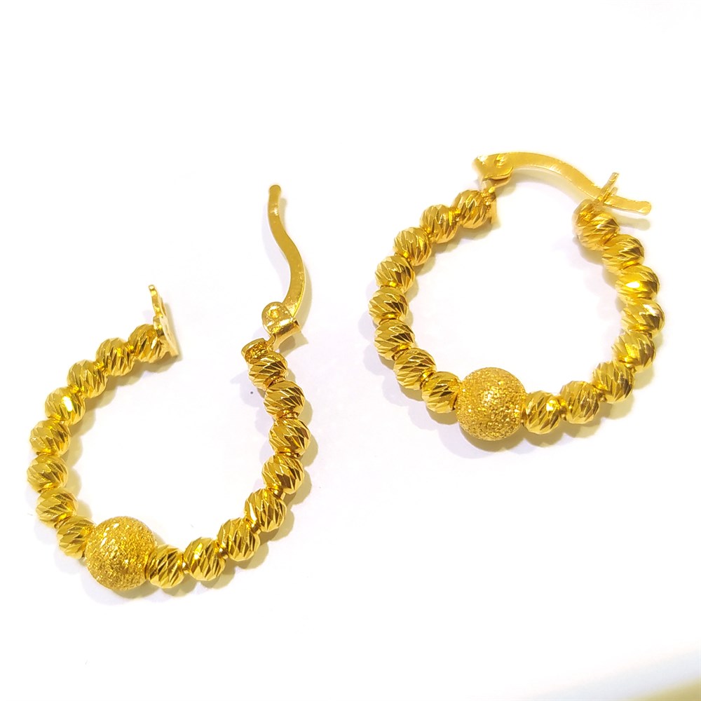 Dorika Toplu Halka Küpe  22 Ayar Altın