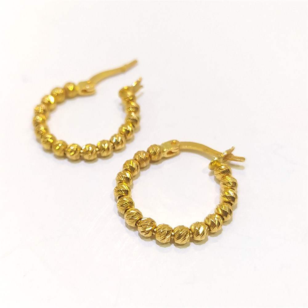 Dorika Toplu Halka Küpe  22 Ayar Altın