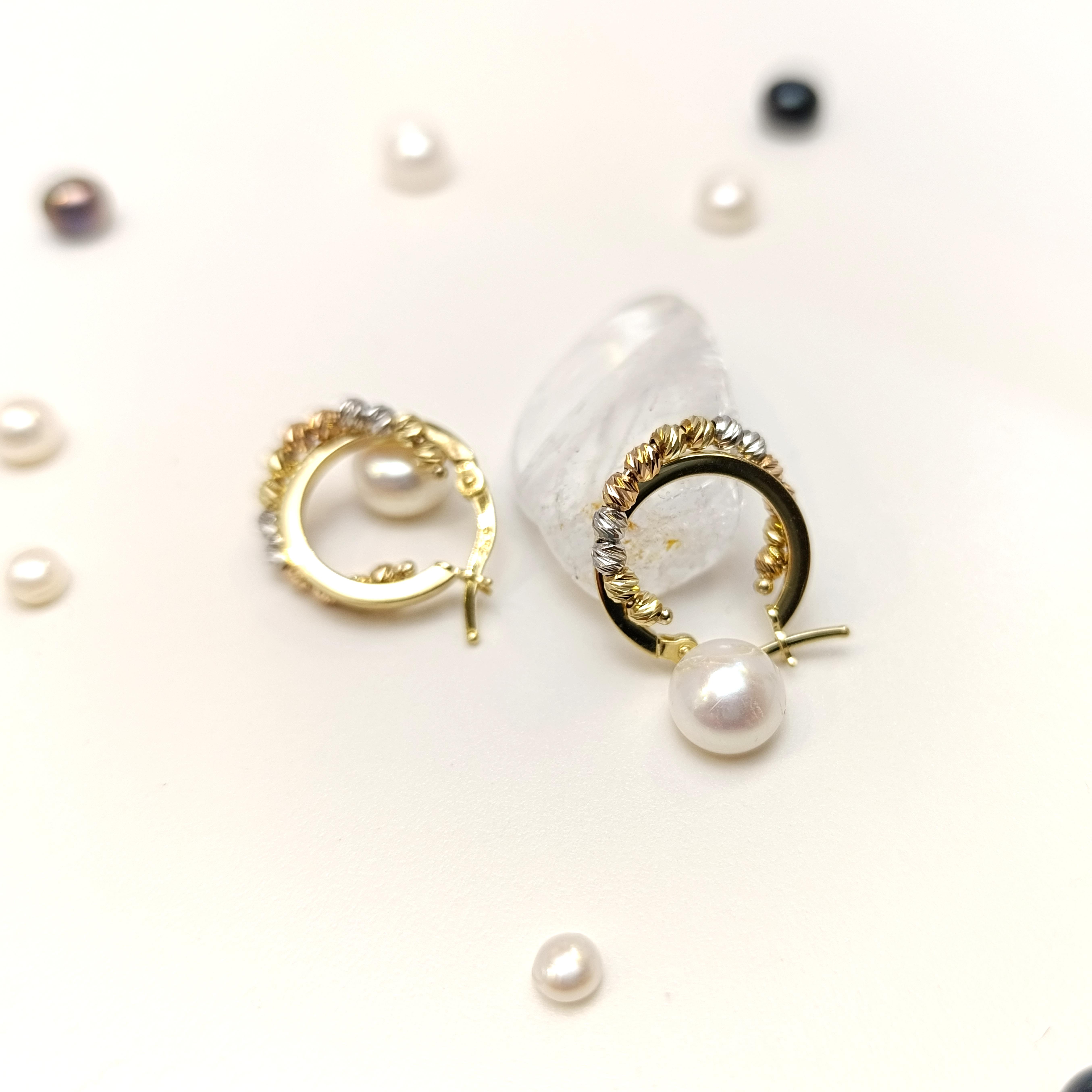 Dorika Toplu İkili Halka Küpe 14 Ayar Altın HD VİDEOLU