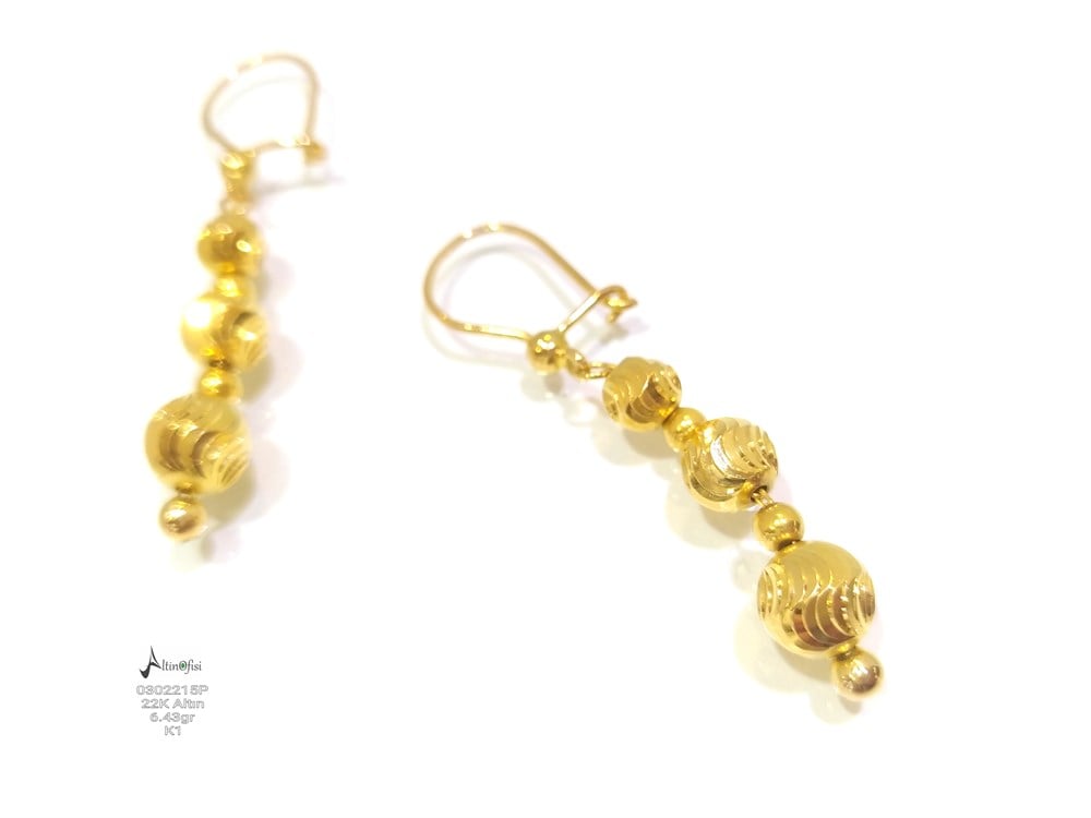 Dorika Toplu Küpe  22 Ayar Altın