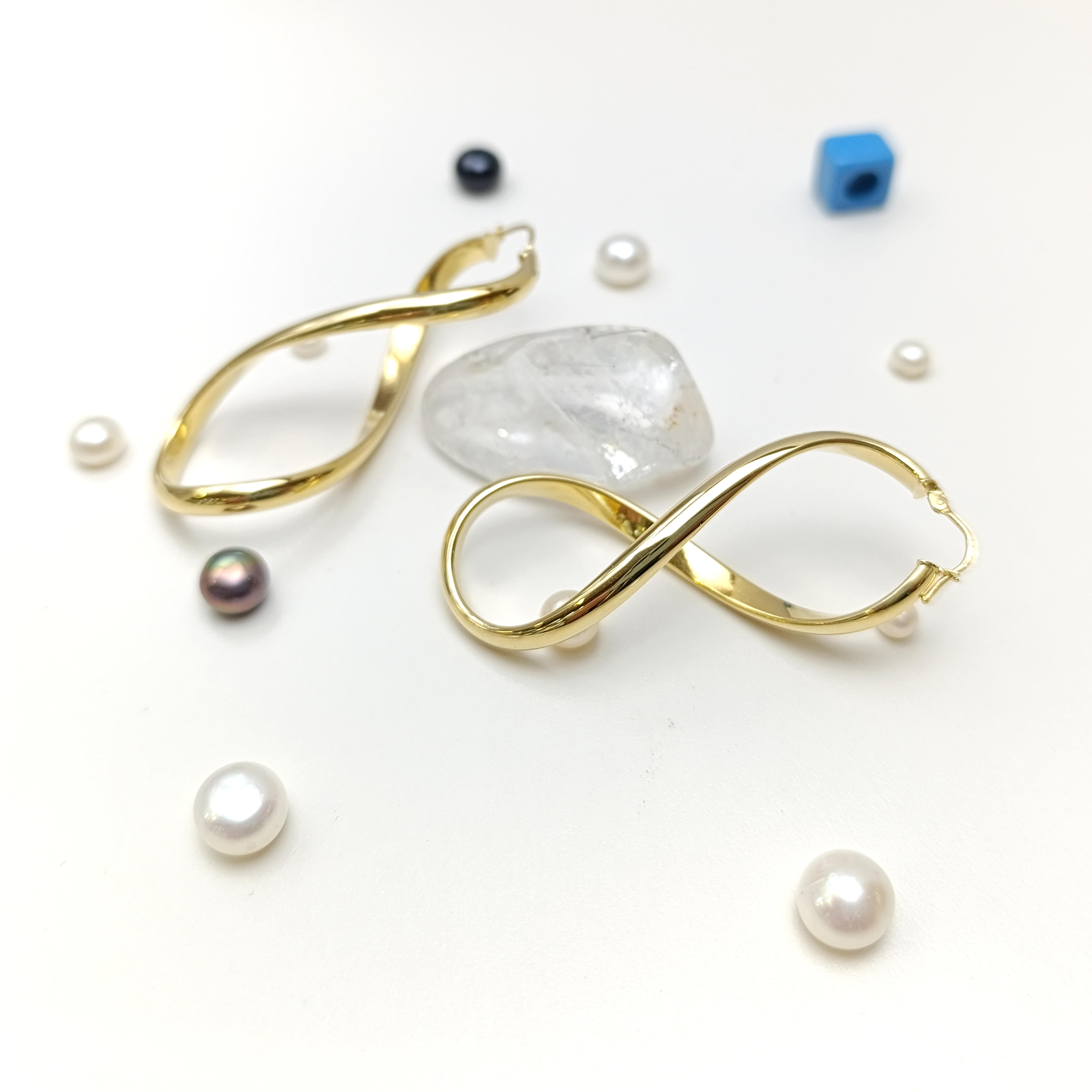 Extar Düyük DNA Sarmalı Halka Küpe 18 Ayar Altın HD VİDEOLU