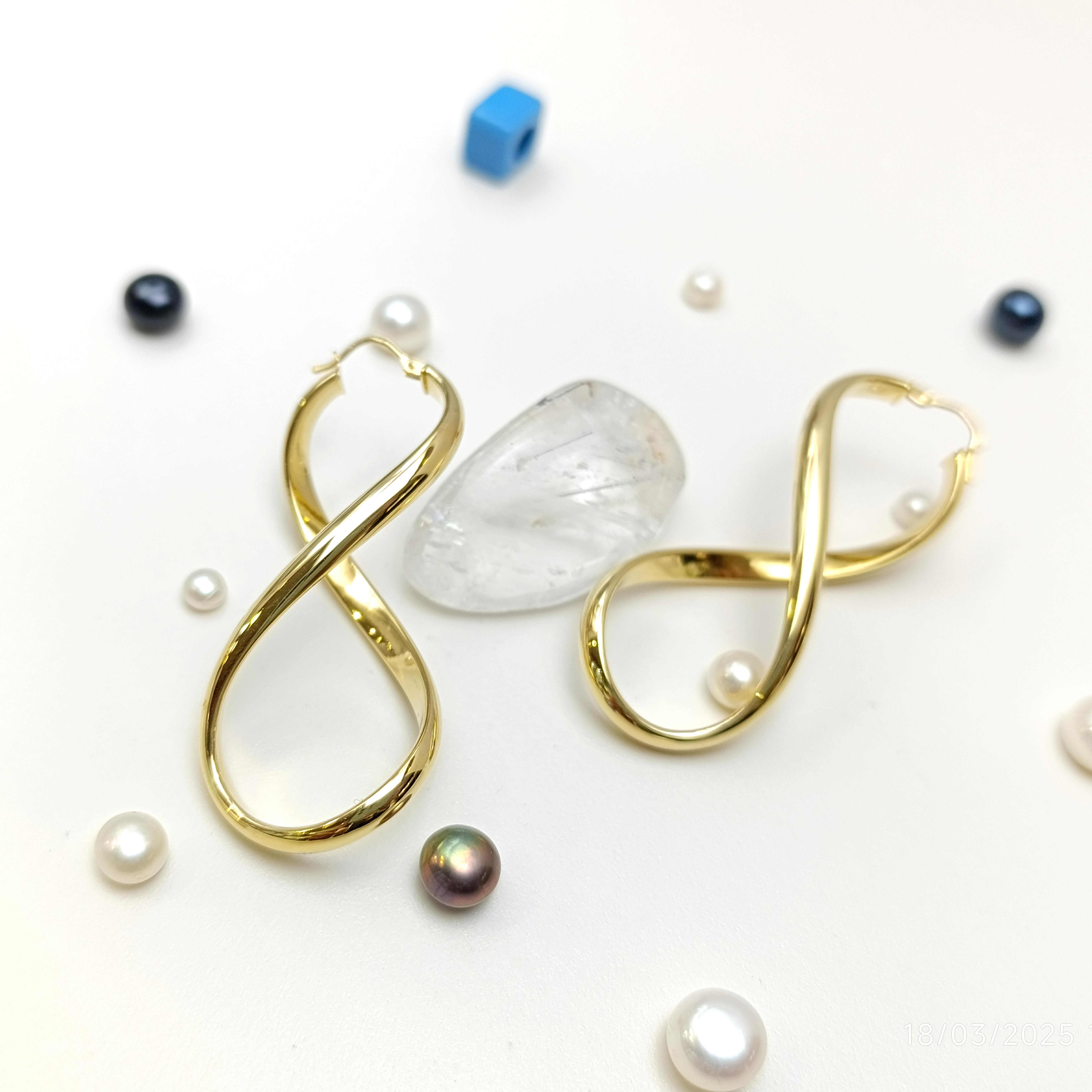 Extar Düyük DNA Sarmalı Halka Küpe 18 Ayar Altın HD VİDEOLU