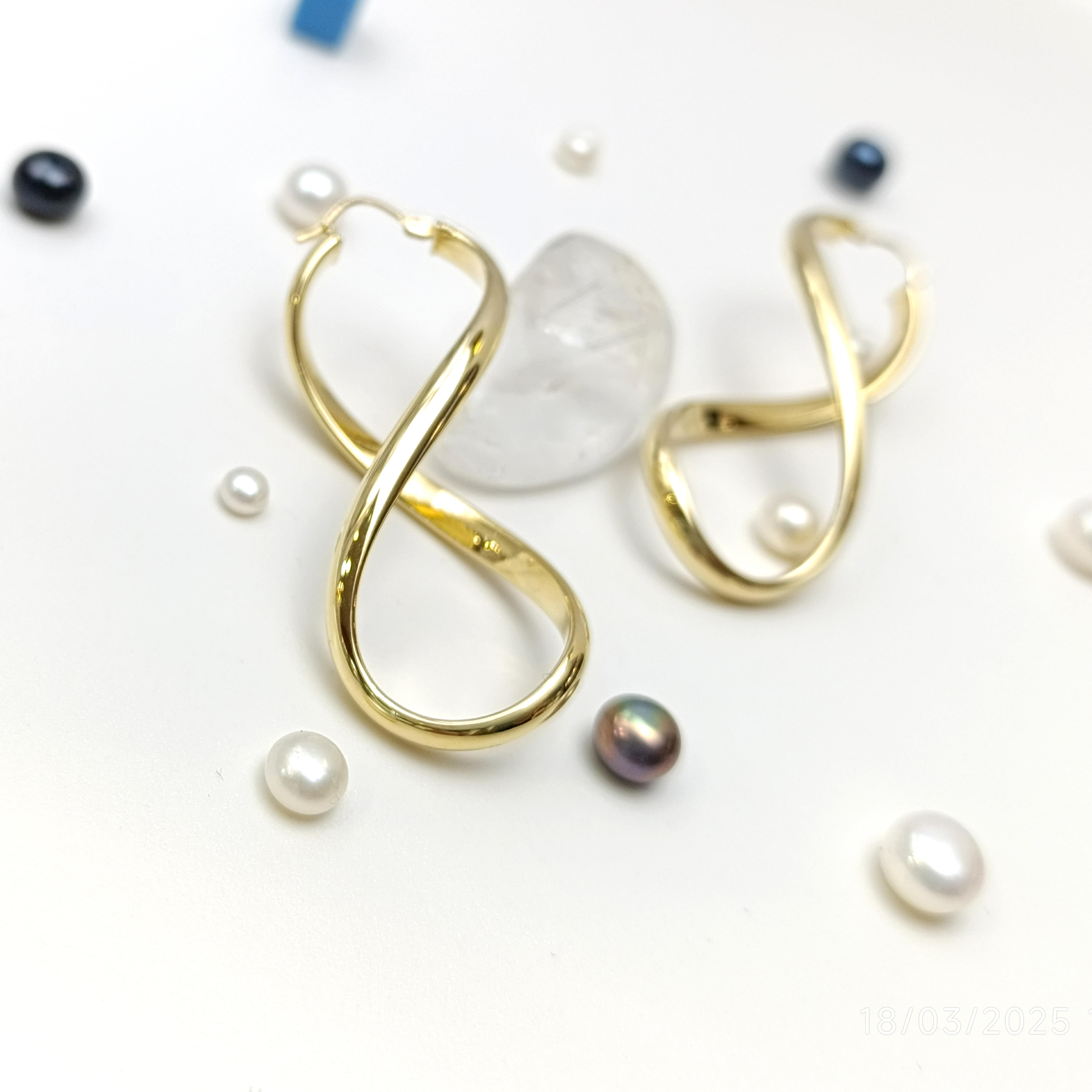 Extar Düyük DNA Sarmalı Halka Küpe 18 Ayar Altın HD VİDEOLU