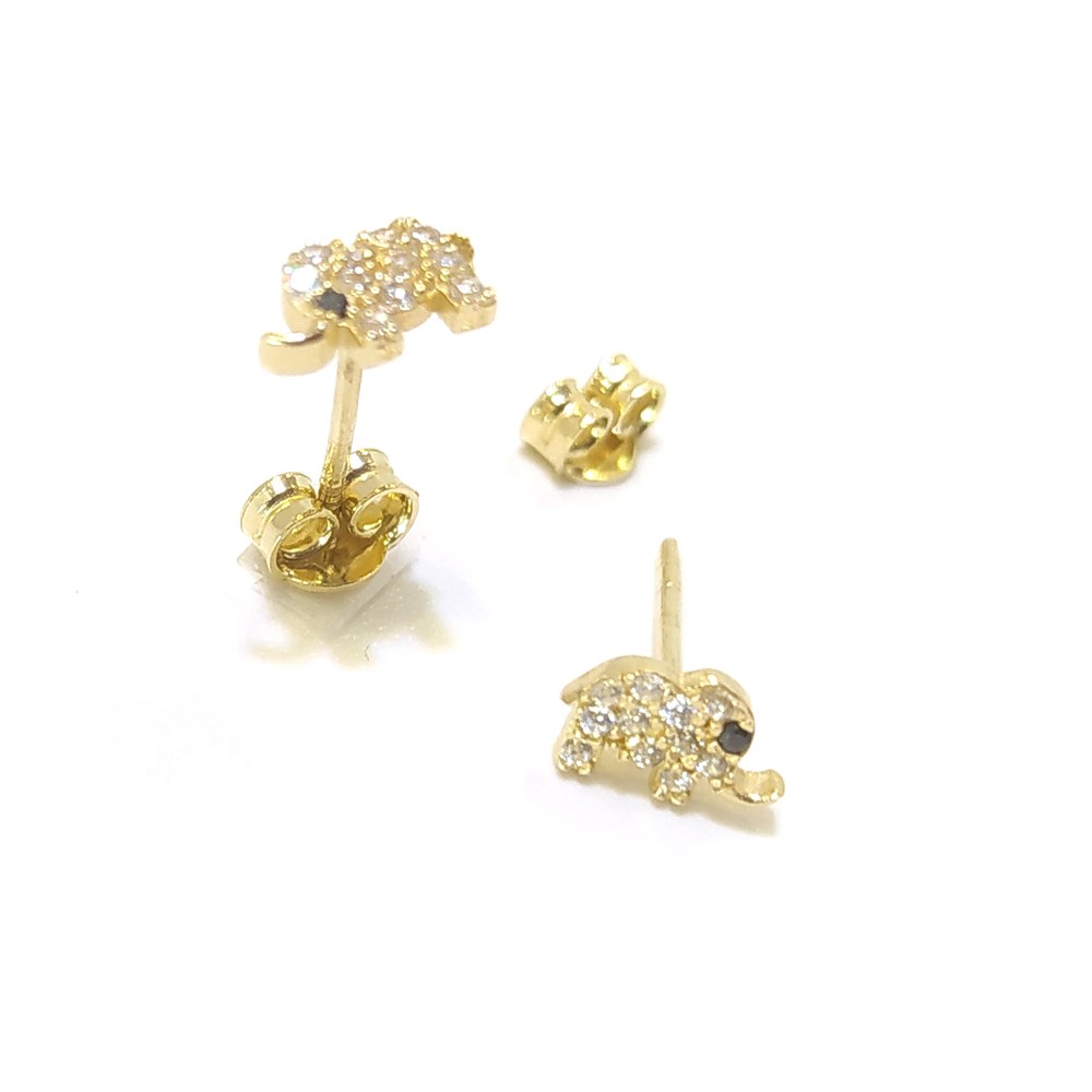 Fil Küpe 14 Ayar Altın