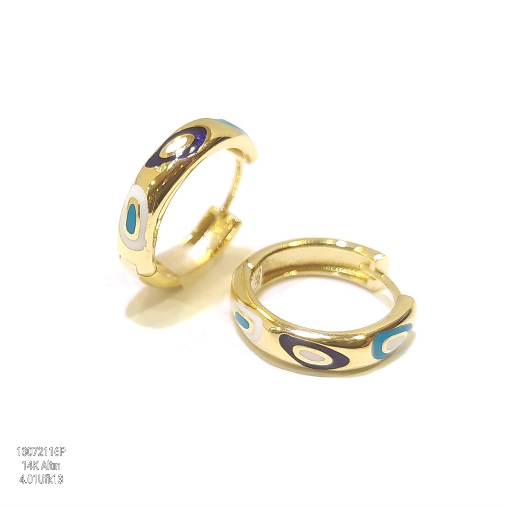 Göz Halka Küpe 14 Ayar Altın