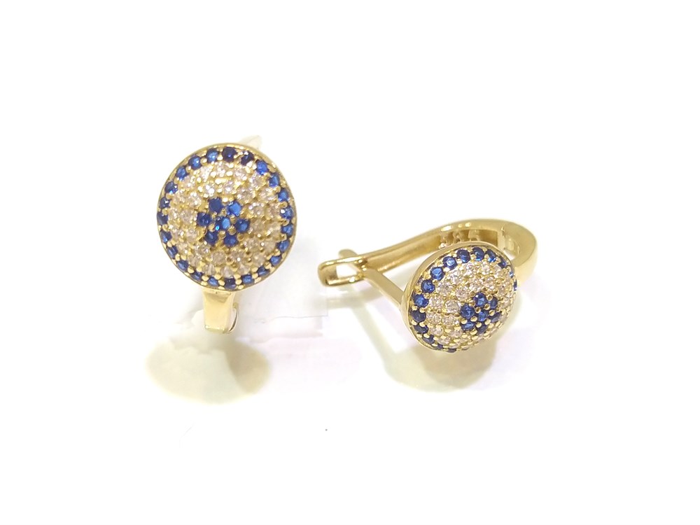 Göz J Küpe 14 Ayar Altın