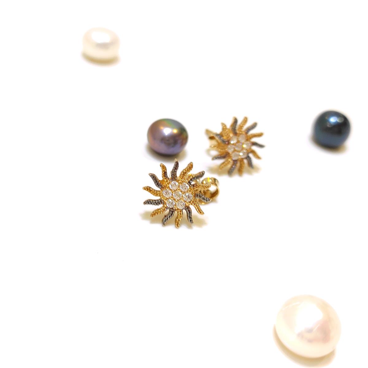 Güneş Vidalı Küpe 14 Ayar Altın HD VİDEOLU