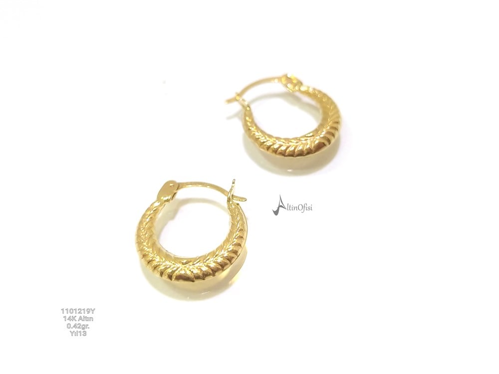 Halka Küpe  14 Ayar Altın