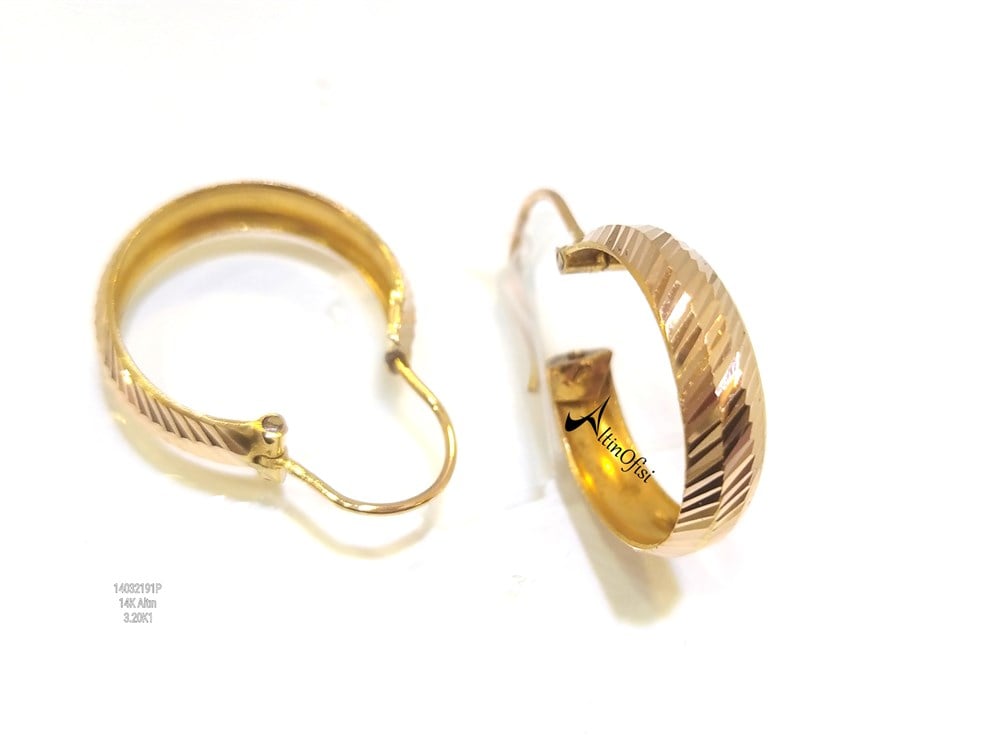 Halka Küpe  14 Ayar Altın