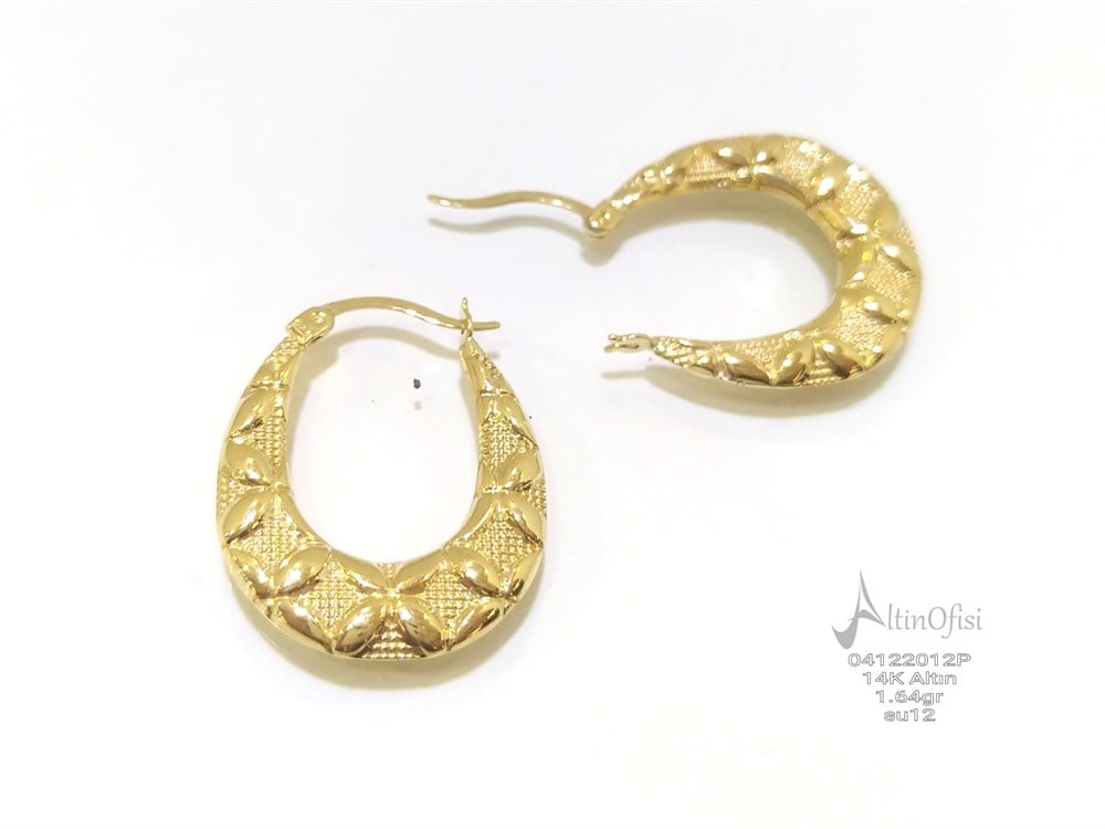 Halka Küpe  14 Ayar Altın