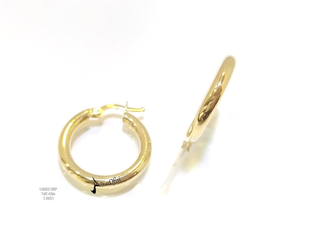 Halka Küpe  14 Ayar Altın