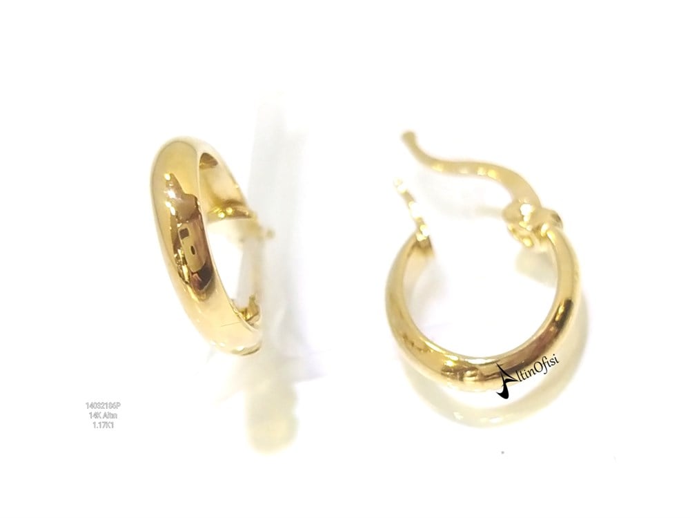 Halka Küpe  14 Ayar Altın