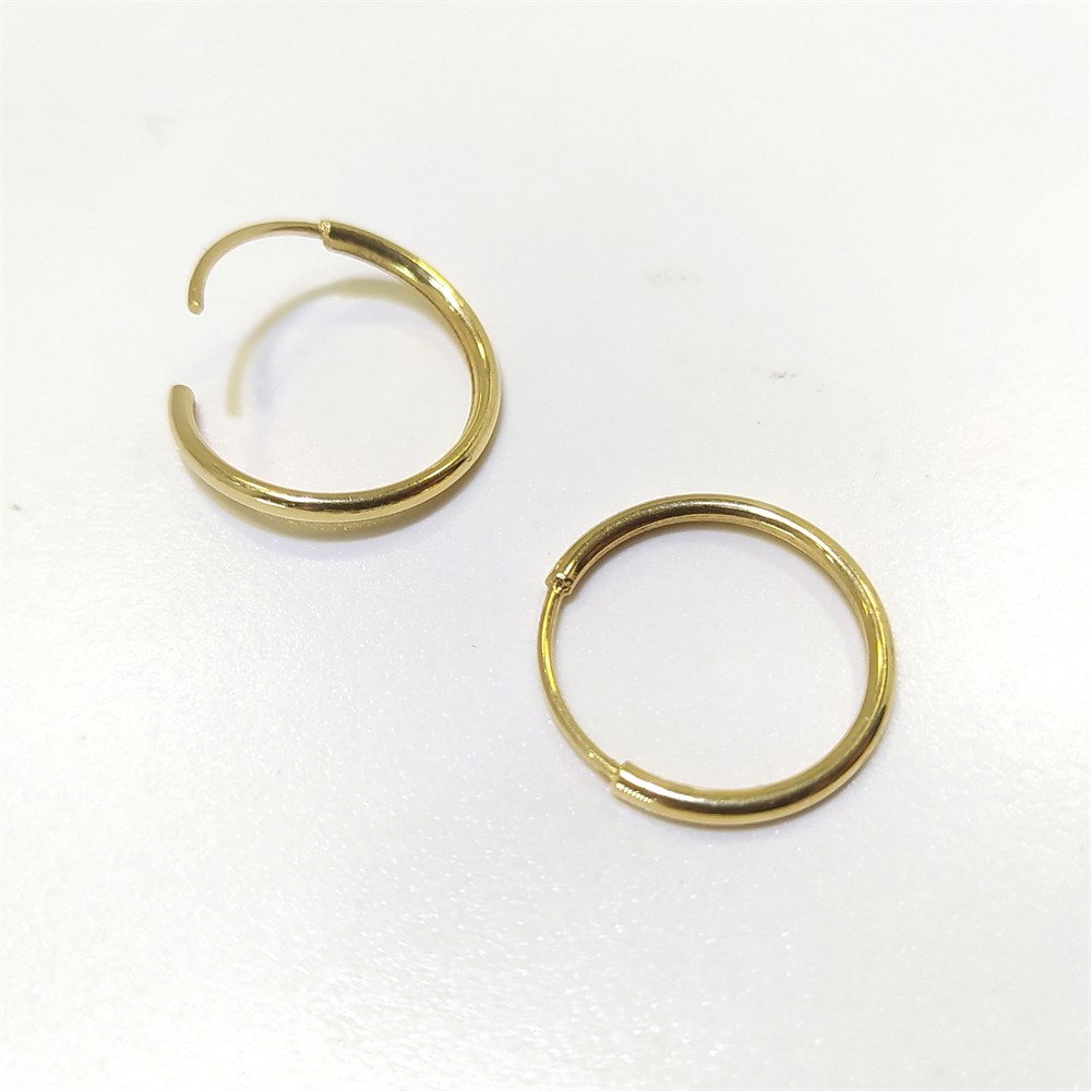 Halka Küpe 14 Ayar Altın