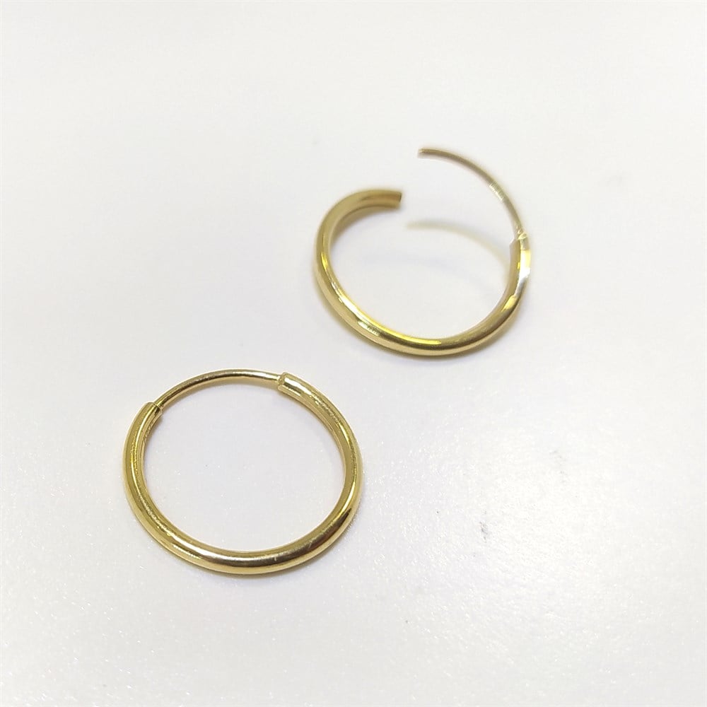 Halka Küpe 14 Ayar Altın