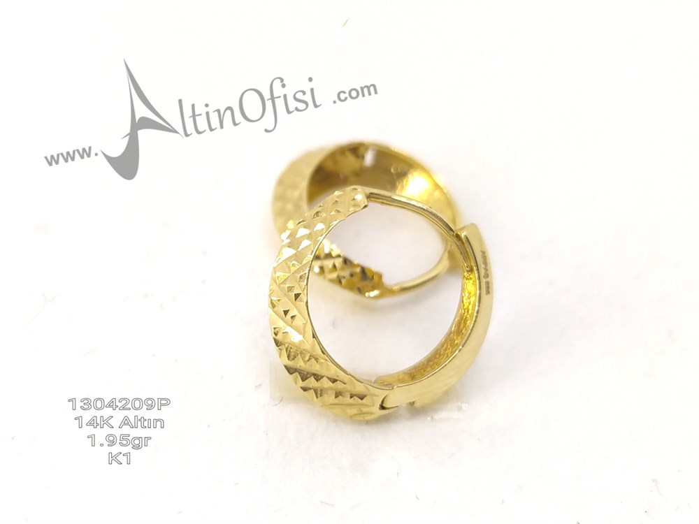 Halka Küpe 14 Ayar Altın