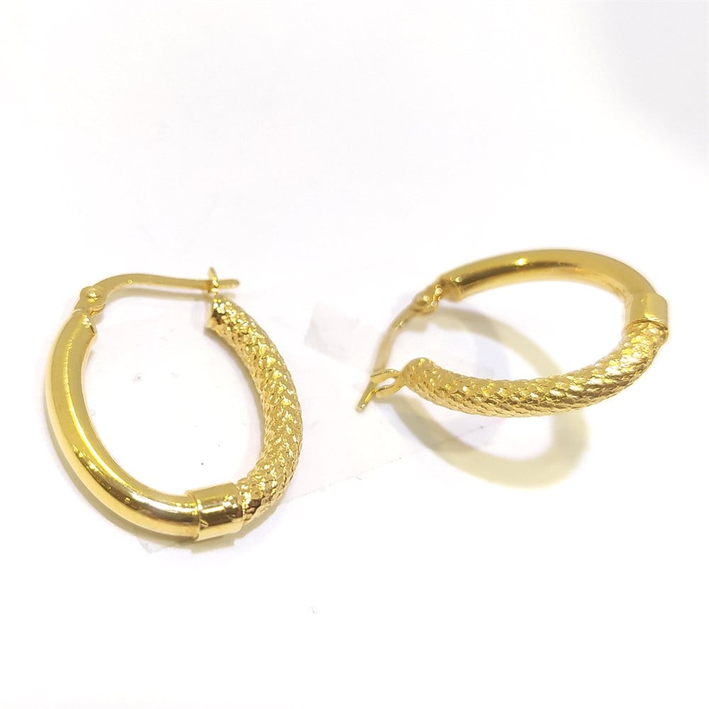 Halka Küpe 14 Ayar Altın