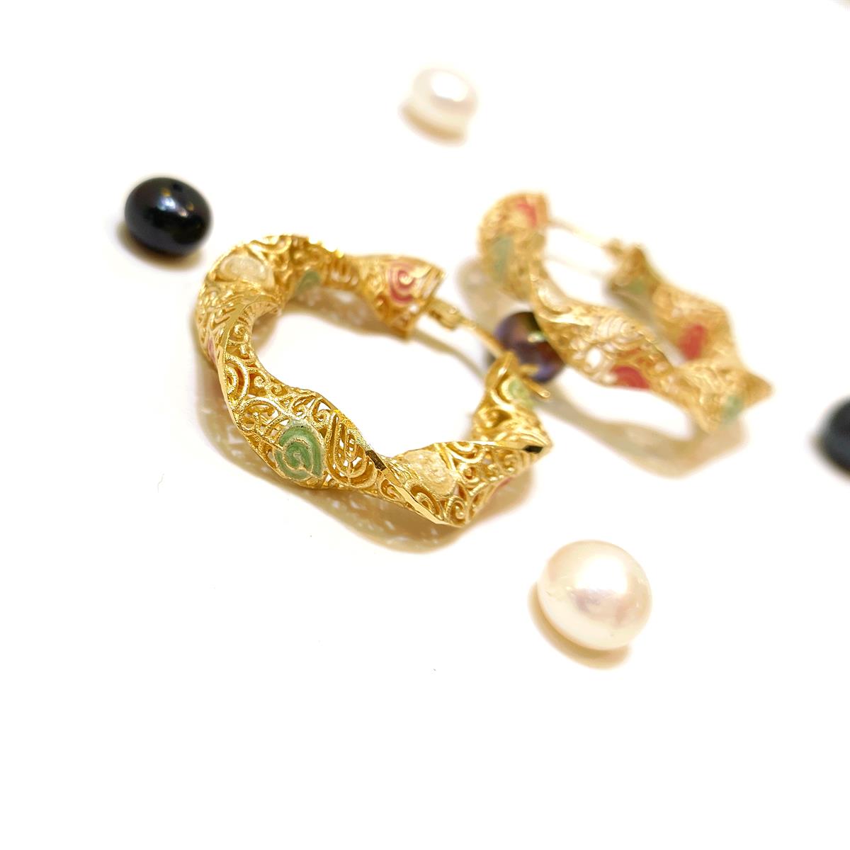 Halka Küpe 14 Ayar Altın HD VİDEOLU