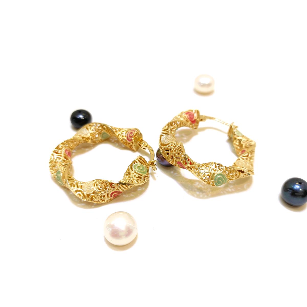 Halka Küpe 14 Ayar Altın HD VİDEOLU