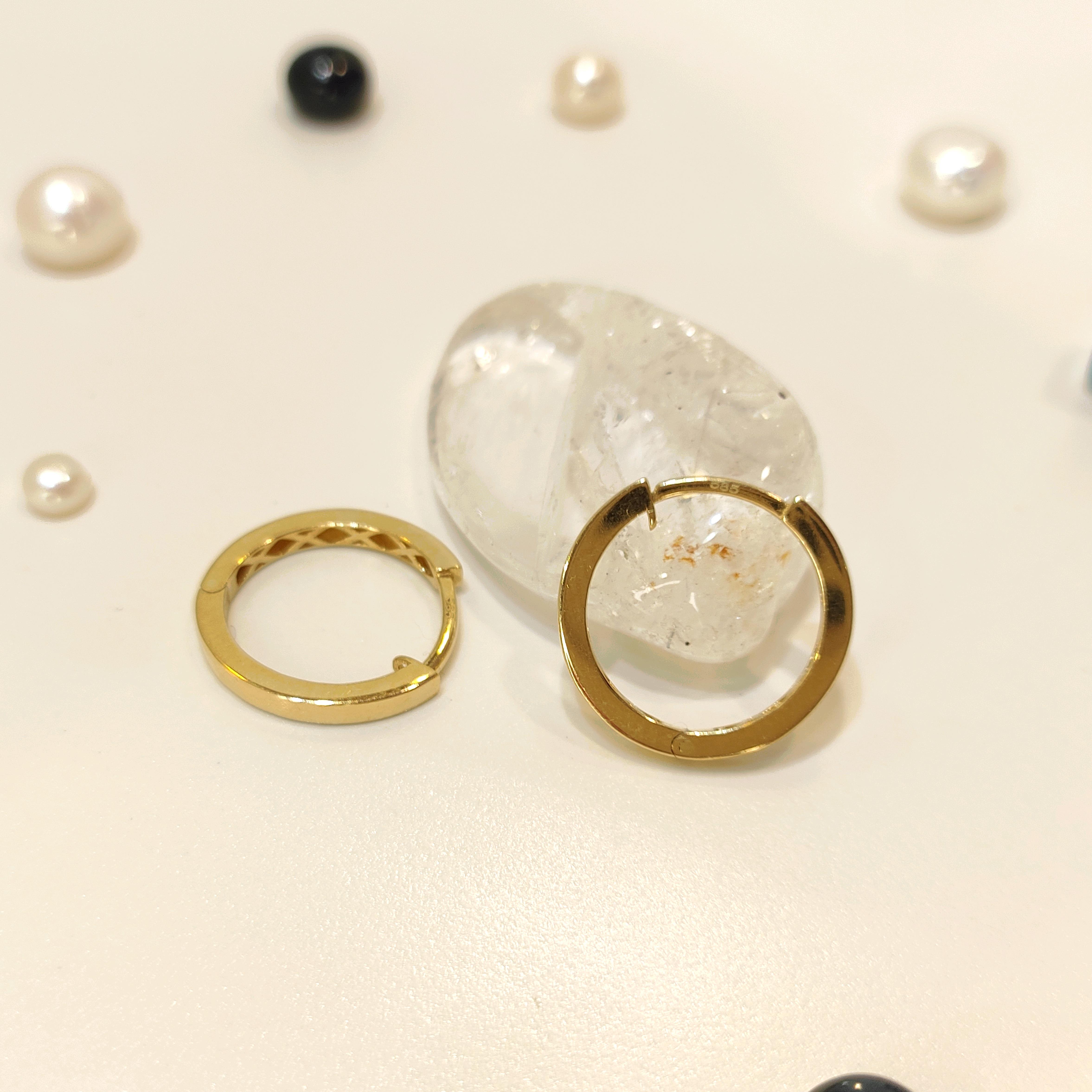 Halka Küpe 14 Ayar Altın HD VİDEOLU