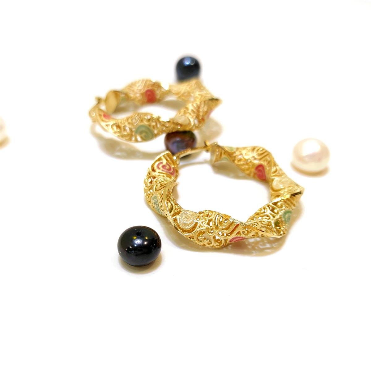 Halka Küpe 14 Ayar Altın HD VİDEOLU