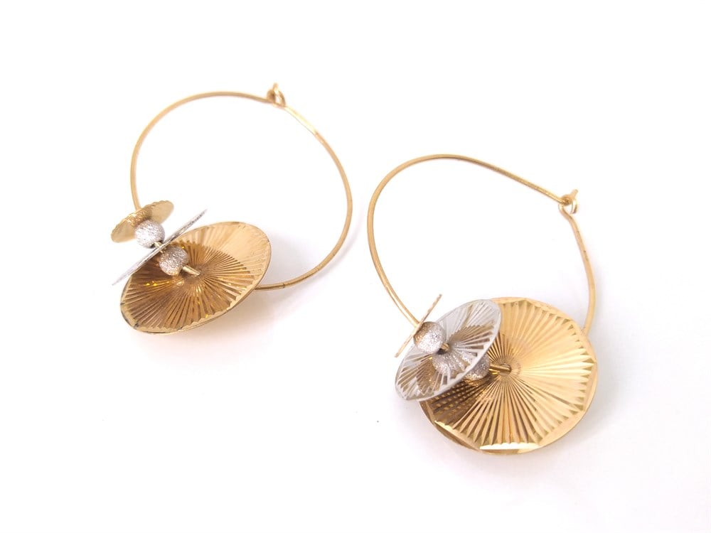 Halka Sallantılı Küpe  14 Ayar Altın