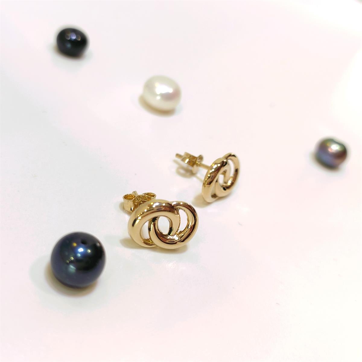 Halkalı Vidalı Küpe 14 Ayar Altın HD VİDEOLU