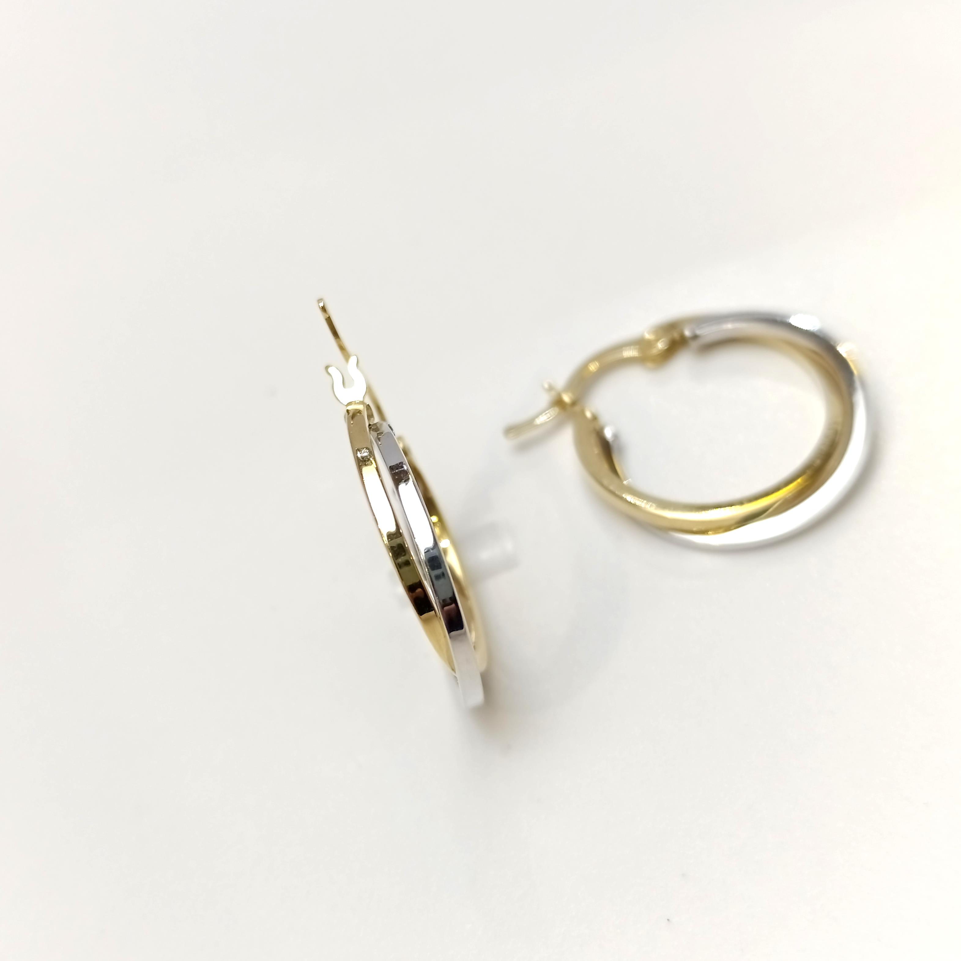 İkili Halka Küpe 14 Ayar Altın HD VİDEOLU