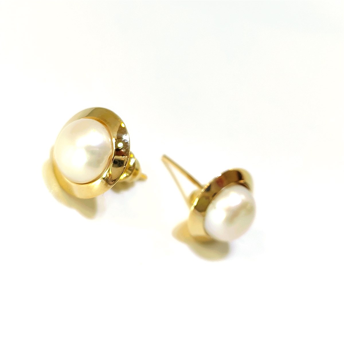 İnci Küpe 14 Ayar Altın 4K VİDEOLU