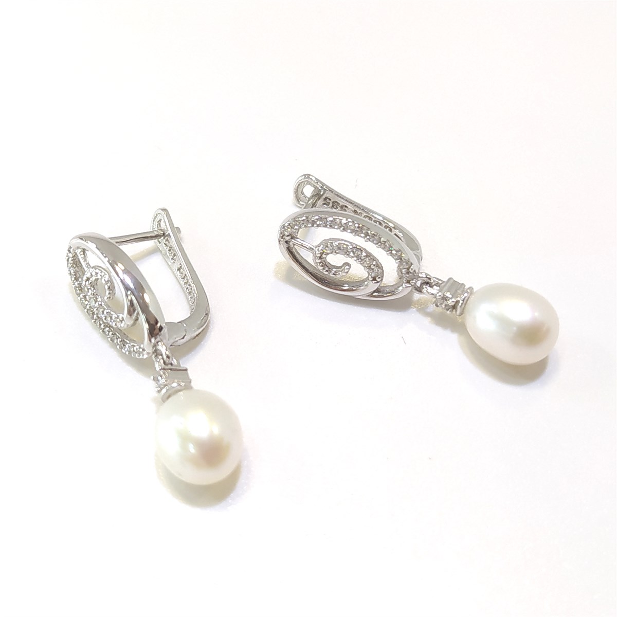 İnci Küpe 14 Ayar Altın