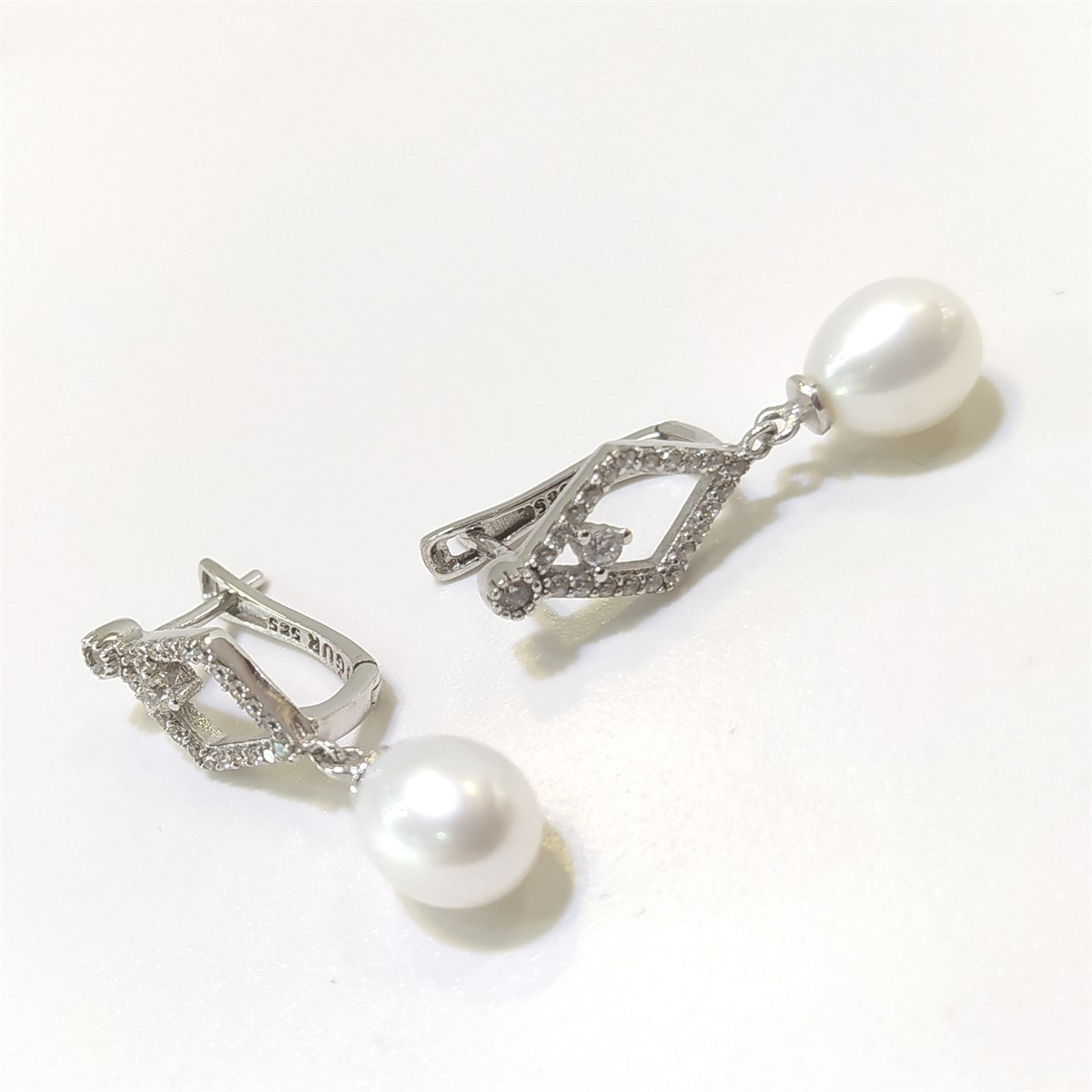 İnci Sallanan Küpe 14 Ayar Altın