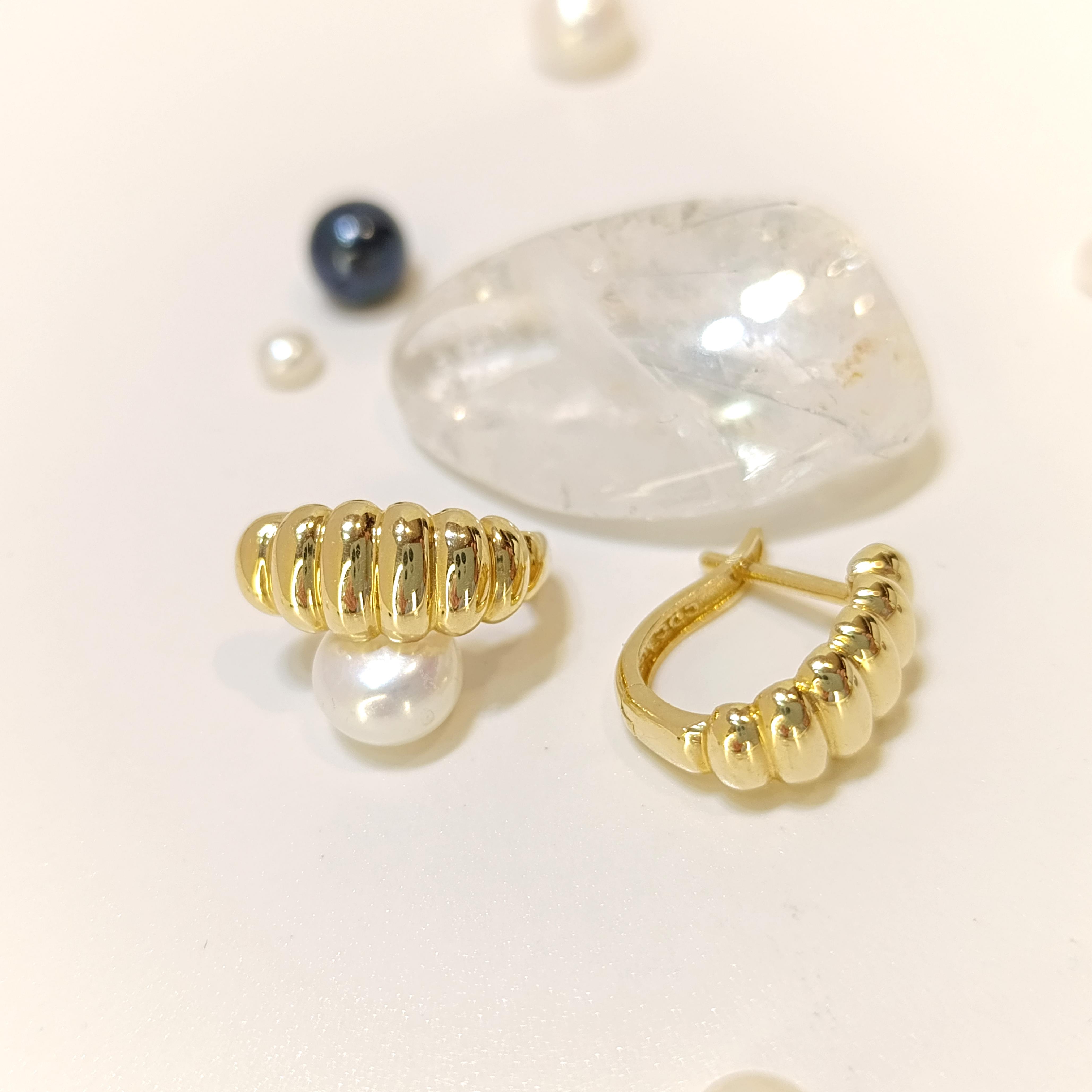 İstiridye Paraşüt Küpe 14 Ayar Altın HD VİDEOLU