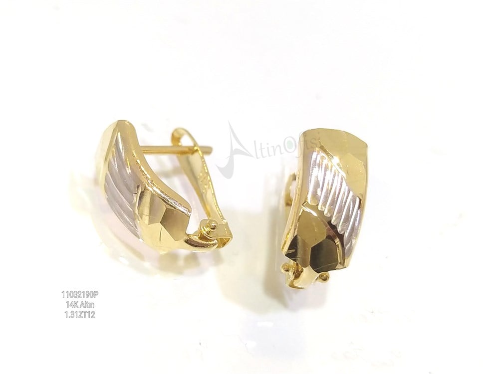 Kalemli Küpe  14 Ayar Altın