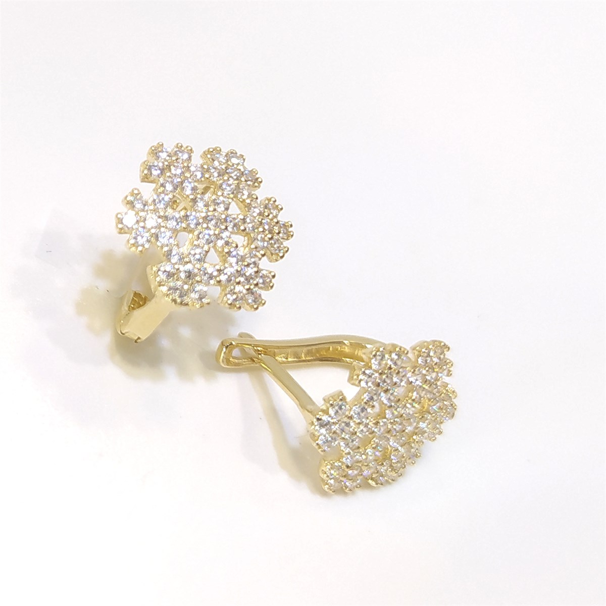 Kar Tanesi Küpe 14 Ayar Altın