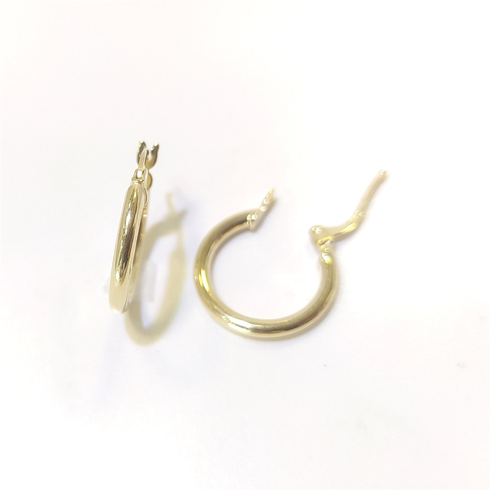 Klasik Halka Küpe 14 Ayar Altın