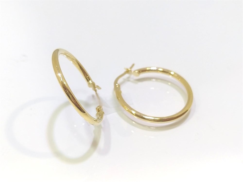 Klasik Halka Küpe 14 Ayar Altın