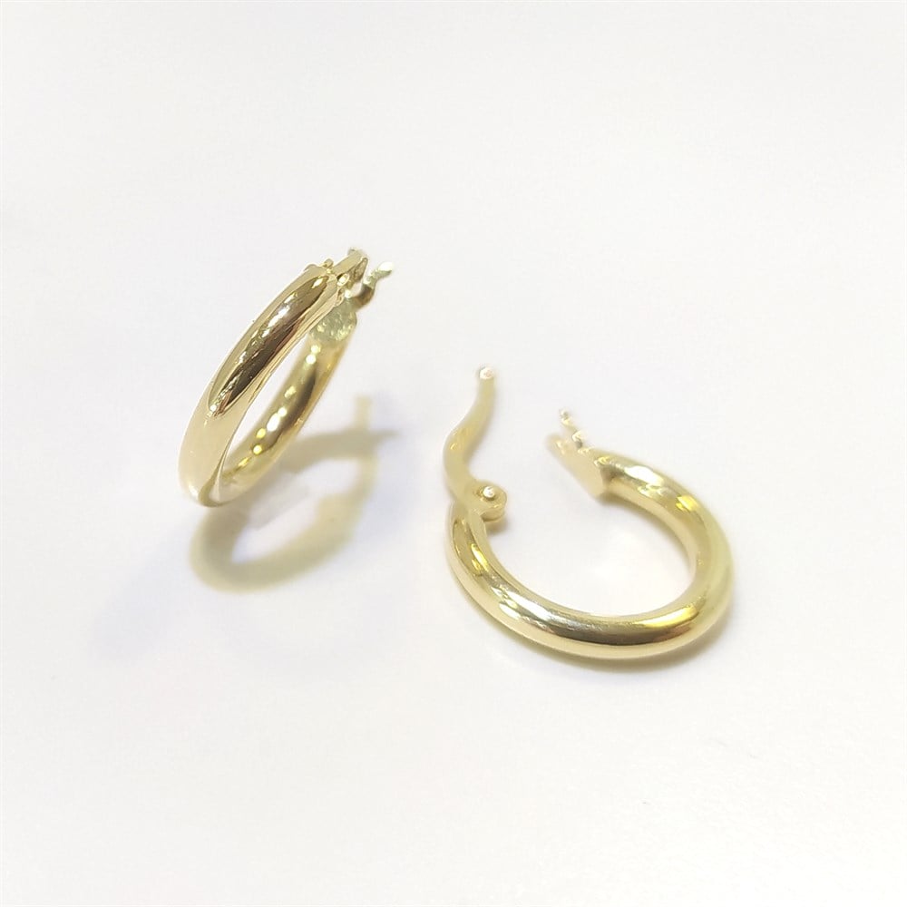 Klasik Halka Küpe 14 Ayar Altın